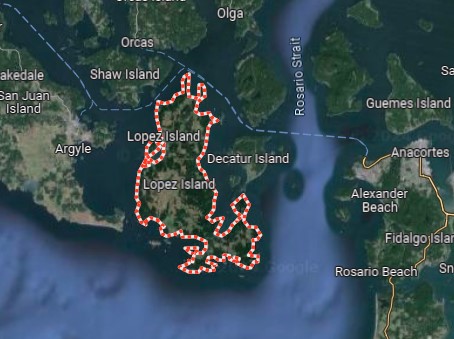 Lopez Island map
